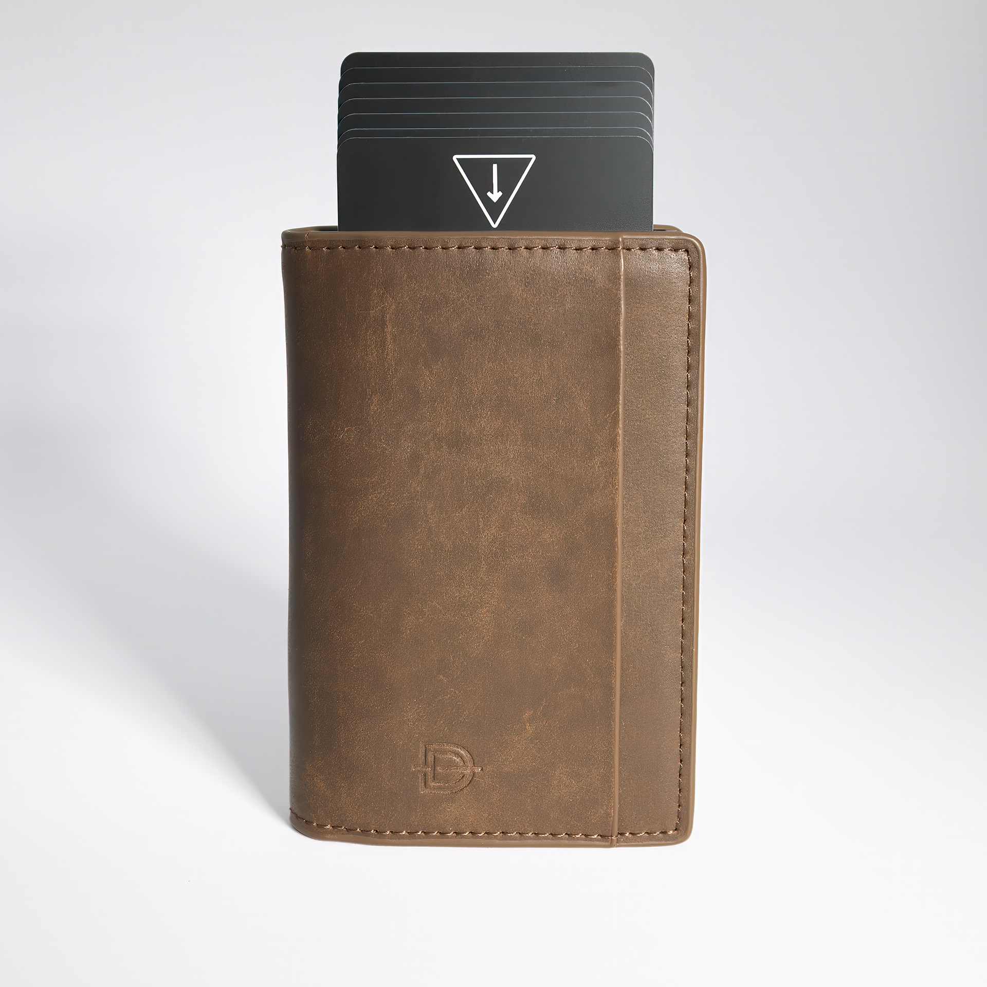 Leather Slim Minimalist BI-Fold Card Ejection Wallet I The